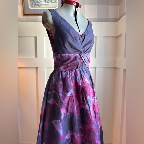 Lela Rose Elegant Purple and Black Women's Dress Size 6 - Picture 7 of 8